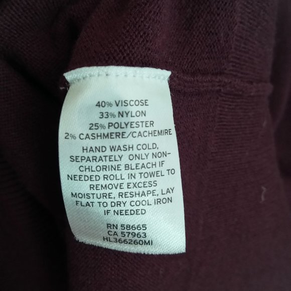 Chelsea28 Maroon Tier Ruffled Sleeve Sweater S - Picture 5 of 14